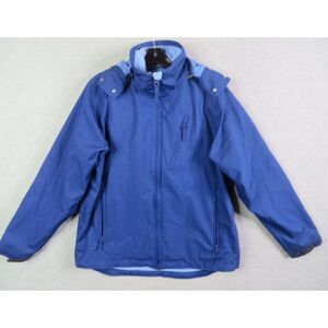 Cabelas Womens Coat Small Blue Hooded‎ Full Zip Long Sleeve Outdoor Casual